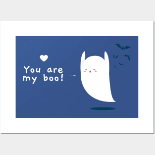 Cute Valentine's Happy Ghost Posters and Art